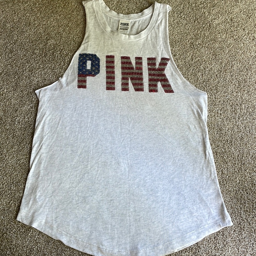VS Pink Americana Bling Tank Top